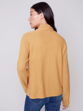 Load image into Gallery viewer, Charlie B - C2419R - Cotton Funnel Neck Sweater - Gold
