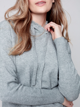 Load image into Gallery viewer, Charlie B - C2416R - Hooded Sweater With Fringe Detail - Spruce
