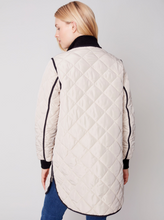 Load image into Gallery viewer, Charlie B - C6253-721B - Long Pleather Quilted Jacket - Almond
