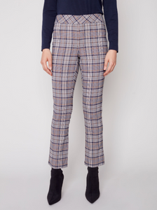 Charlie B - C5292RR - Plaid Pull-On Pant - Marine