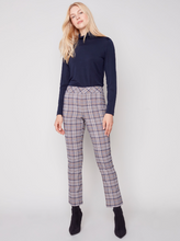 Load image into Gallery viewer, Charlie B - C5292RR - Plaid Pull-On Pant - Marine
