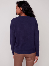 Load image into Gallery viewer, Charlie B - C2526D - Printed Crew Neck Pull Over - Marine
