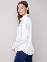 Load image into Gallery viewer, Charlie B - C4457R-441B - Loose Poplin Blouse - White
