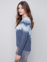 Load image into Gallery viewer, Charlie B - C1292VPK - Drop Shoulder Tie Dye Top - Denim

