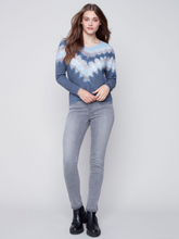 Load image into Gallery viewer, Charlie B - C1292VPK - Drop Shoulder Tie Dye Top - Denim
