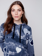 Load image into Gallery viewer, Charlie B - C2436PR - Graffiti Hooded Sweater - Denim
