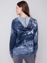 Load image into Gallery viewer, Charlie B - C2436PR - Graffiti Hooded Sweater - Denim
