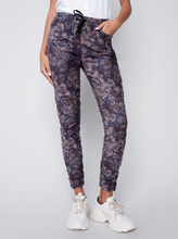 Load image into Gallery viewer, Charlie B - C5226R - Printed Suede Crinkle Pull-On Jogger - Paisley
