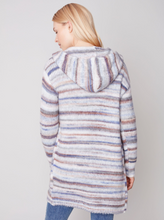 Load image into Gallery viewer, Charlie B - C2269 - Hooded Striped Cardigan -Spruce
