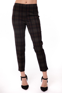 Bali - 8185 - Plaid Pull on Pants - Black