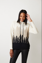 Load image into Gallery viewer, Parkhurst - 87209 - Thalia Tree Pullover - Black/Taupe
