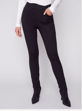Load image into Gallery viewer, Charlie B - 5460 - Pull On Pant With Fancy Waistband And Rivels - Black
