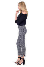 Load image into Gallery viewer, UP! - 67849 - Coco Techno Slim Ankle Pant - Blk/Wht Houndstooth
