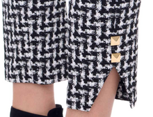 Load image into Gallery viewer, UP! - 67849 - Coco Techno Slim Ankle Pant - Blk/Wht Houndstooth
