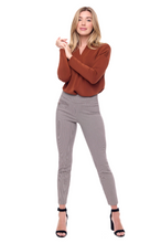 Load image into Gallery viewer, UP! - 67916 - Mini Techno Ankle Pant - Brown Mini Plaid
