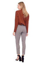 Load image into Gallery viewer, UP! - 67916 - Mini Techno Ankle Pant - Brown Mini Plaid
