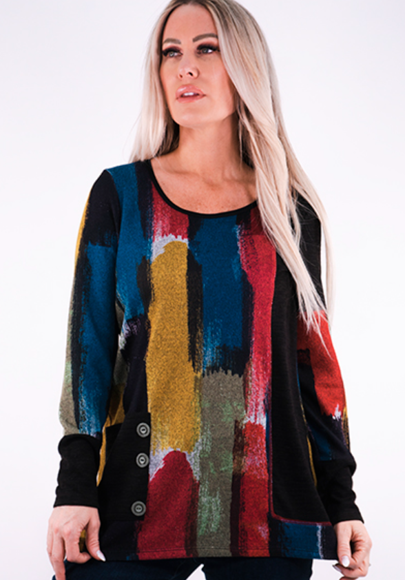 Michael Tyler - 1583 - Long Sleeve Tunic - Multi