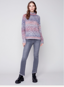 Charlie B - C2552 - Flax Yam Sweater - Multi