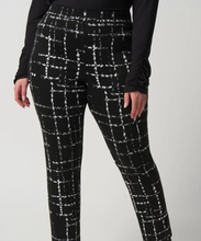 Load image into Gallery viewer, Joseph Ribkoff - 233143 - Plaid Slim Pant - Black/White
