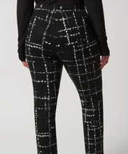 Load image into Gallery viewer, Joseph Ribkoff - 233143 - Plaid Slim Pant - Black/White
