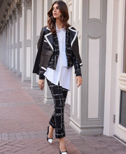Load image into Gallery viewer, Joseph Ribkoff - 233143 - Plaid Slim Pant - Black/White
