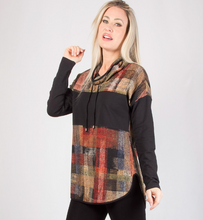 Load image into Gallery viewer, Pure - 386-4503 - Funnel Neck Tunic - Brick Mix
