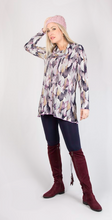 Load image into Gallery viewer, Pure - 331-4251 - Button Front Detail Tunic - Pink/Navy
