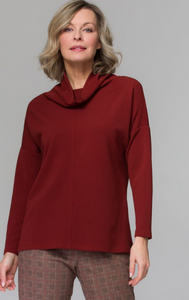 Lasania - 310 - Cowl Neck Sweater - Orange/Rust