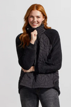 Load image into Gallery viewer, Tribal - 7977O - Quilted Sherpa Combo Jacket - Black
