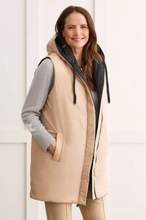 Load image into Gallery viewer, Tribal - 1449O - Reversible Hooded Puffer Vest - Black
