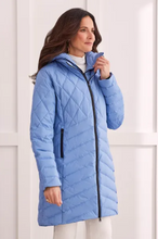 Load image into Gallery viewer, Tribal - 1487O - Long Sleeve Removable Hood Puffer - Bluestone

