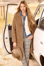 Load image into Gallery viewer, Tribal - 7907O - Lined Tweed Duster Coat - Mocha
