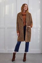 Load image into Gallery viewer, Tribal - 7907O - Lined Tweed Duster Coat - Mocha
