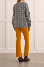 Load image into Gallery viewer, Tribal - 1525O - Printed Poplin Notchk Neck Blouse - Sapphire
