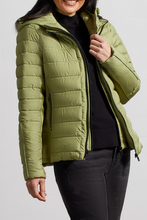 Load image into Gallery viewer, Tribal - 1454O - Water Repellent Puffer with Removable Hood - Mosstone
