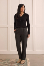 Load image into Gallery viewer, Tribal - 1469O - Heathered Ponte Pull-On Straight Leg Pant - Charcoal
