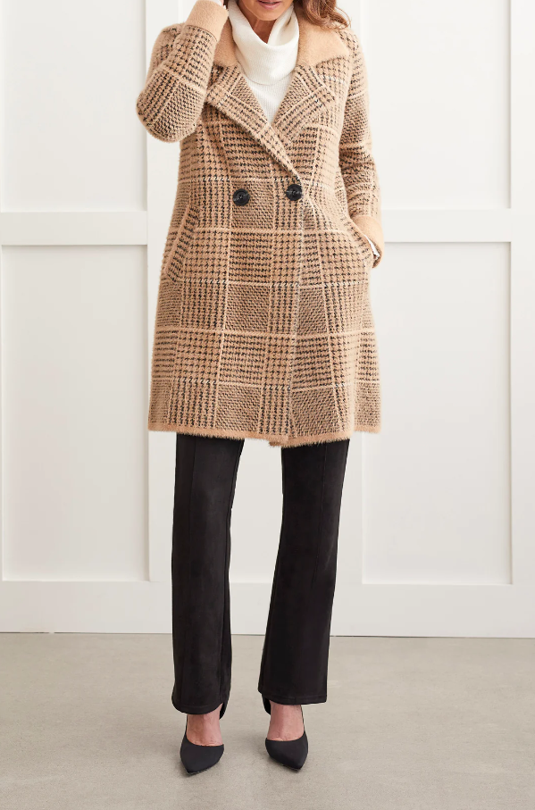 Tribal - 1421O - Double Breast Long Coat - Cinnamon