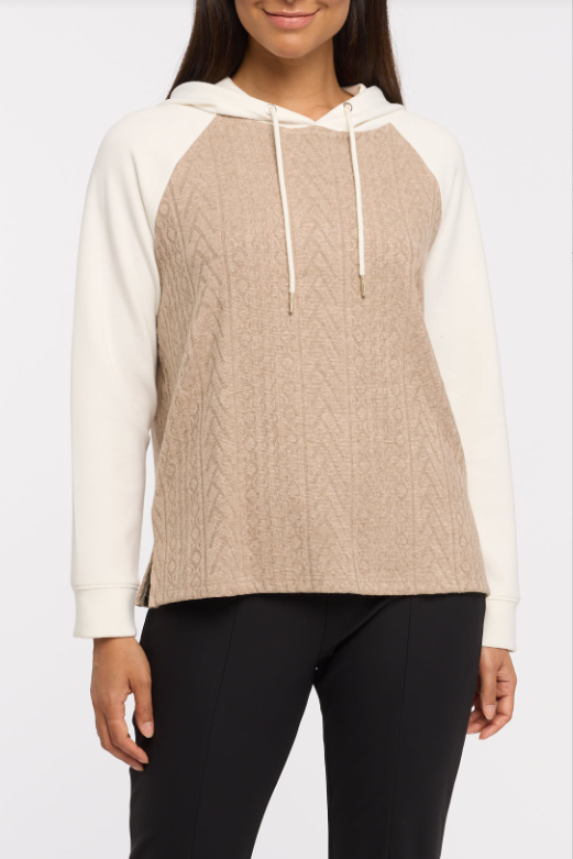 Tribal - 1566O - Long Sleeve Raglan Hoody - Cinnamon