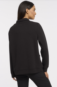 Tribal - 1594O - Funnel Neck with Kangaroo Pockets - Black