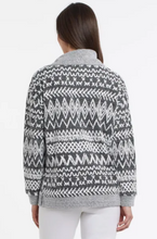 Load image into Gallery viewer, Tribal - 1193O - Fuzzy Knit Split Neck Sweater - White
