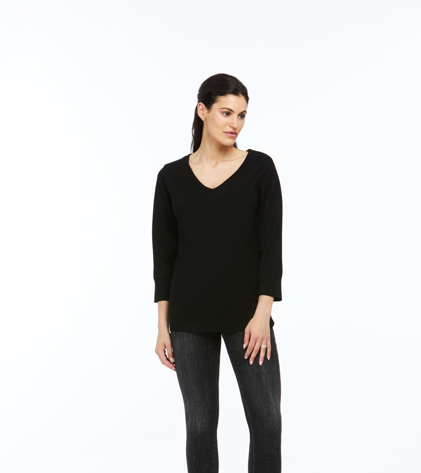 Orly - 70502 - V-neck Sweater - Black
