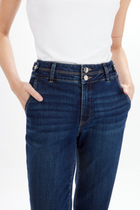 Orly - 70804 -  Zippered Jeans - Dark Denim