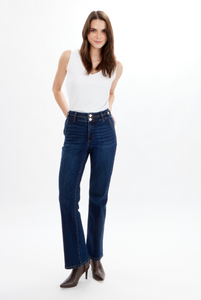 Orly - 70804 -  Zippered Jeans - Dark Denim