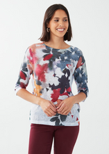 Load image into Gallery viewer, FDJ - 3928451 - 3/4 Sleeve Top - Leaf Pile
