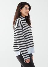 Load image into Gallery viewer, FDJ - 3309747 - Shirtail Striped Sweater - Indigo

