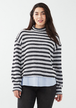 Load image into Gallery viewer, FDJ - 3309747 - Shirtail Striped Sweater - Indigo
