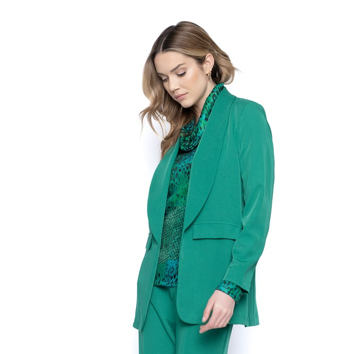 Picadilly - BM538 - Shawl Collar Blazer - Emerald