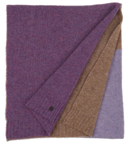 FRAAS - 647018 - Knitted Scarf with Block Stripes - Berry