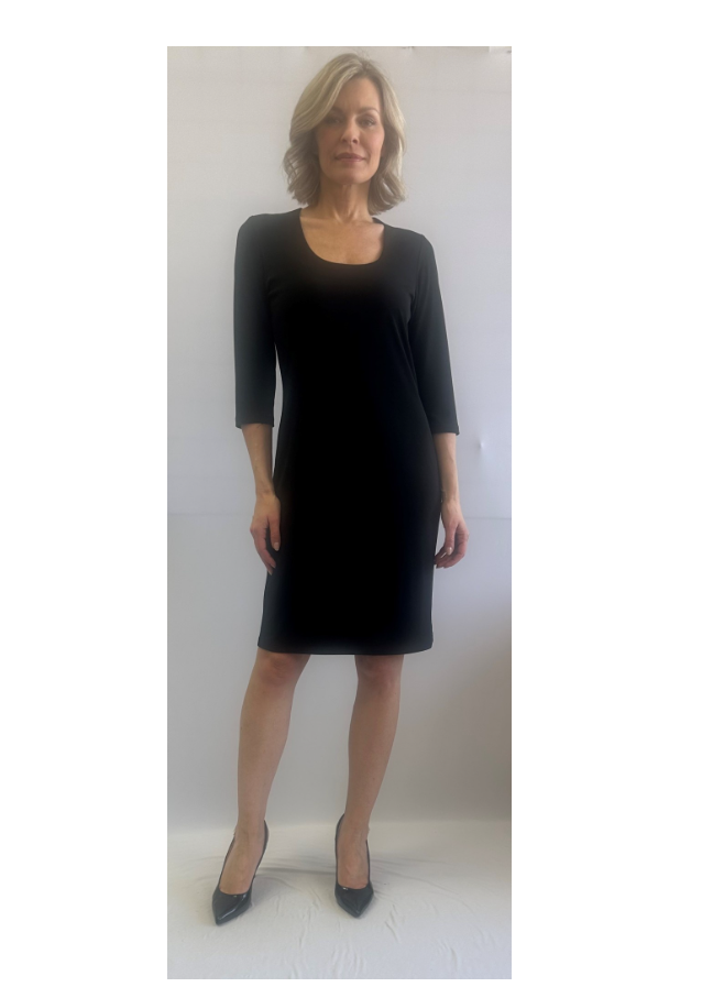 Soft Works - 87266 - 3/4 Sleeve Dress - Black