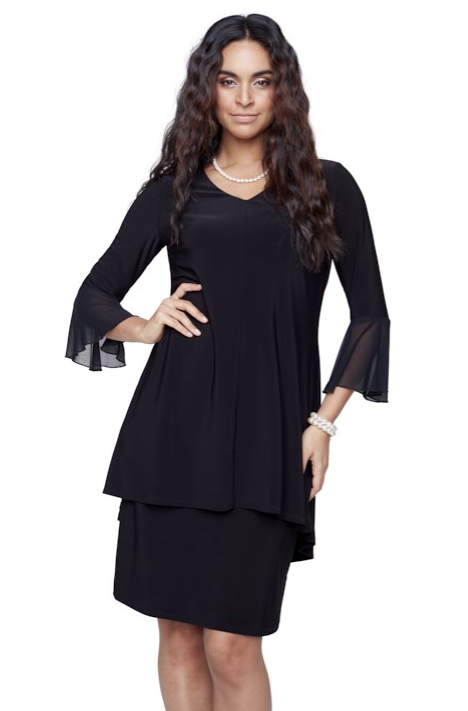 Compli k - 33359 - Bell Sleeves Dress - Black